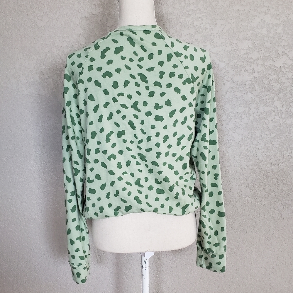Sundry green leopard print size Small sweatshirt - Picture 4 of 6